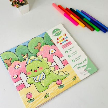 Creative Art Doodle Book Set with Markers
