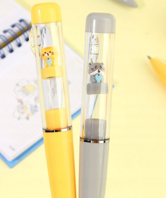 Cat with Fish Gel Pen – 0.4mm Pastel Writing Pen