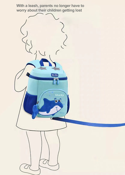 shark design backpack for kids