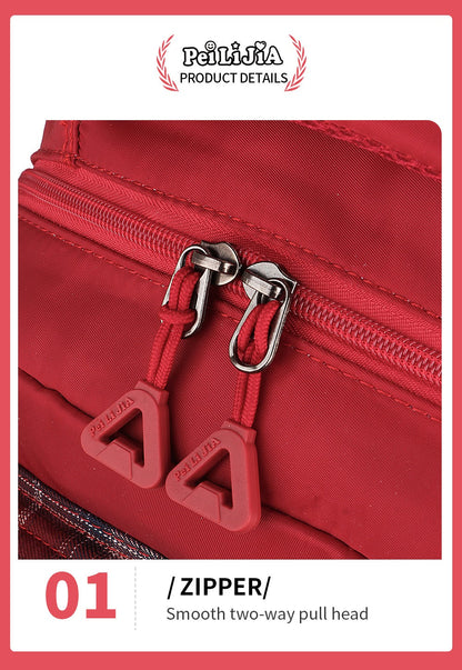 Dark Checks Backpack with Multiple Compartments, Pockets, and Side Bottle Holders: Stay Organized On-the-Go