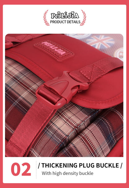 Dark Checks Backpack with Multiple Compartments, Pockets, and Side Bottle Holders: Stay Organized On-the-Go