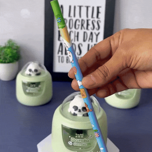 Premium Quality Panda and Space Design Electric Pencil Sharpener for Kids