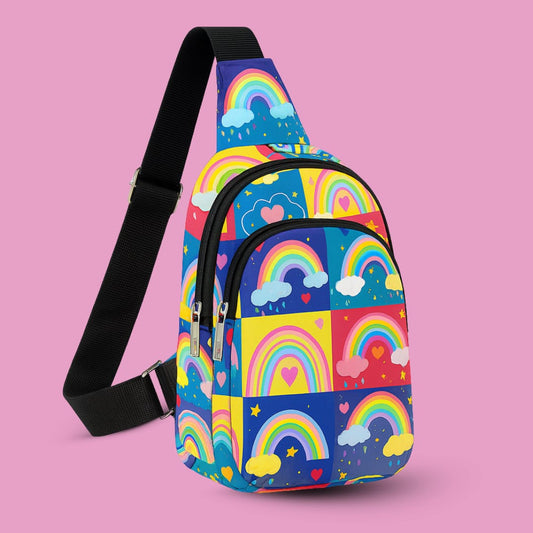 The Rainbow Print Crossbody Bag for Kids