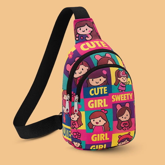 The Girl Print Crossbody Bag for Kids