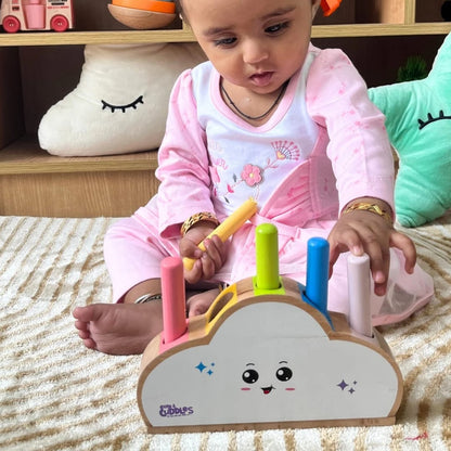 Cots and Cuddles Wooden Cloudy Pop Up Toy for Kids