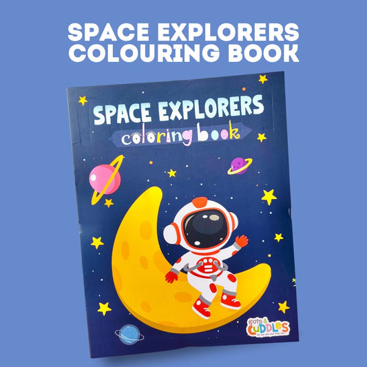 Cots and Cuddles Cartoon Colouring Book for Kids (Space)