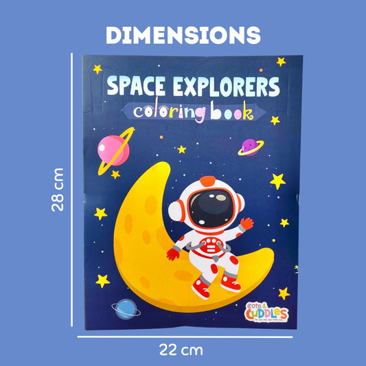 Cots and Cuddles Cartoon Colouring Book for Kids (Space)