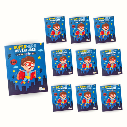 Pack of 10 | Cots and Cuddles Cartoon Colouring Book for Kids - 99 per pcs- (Superhero)