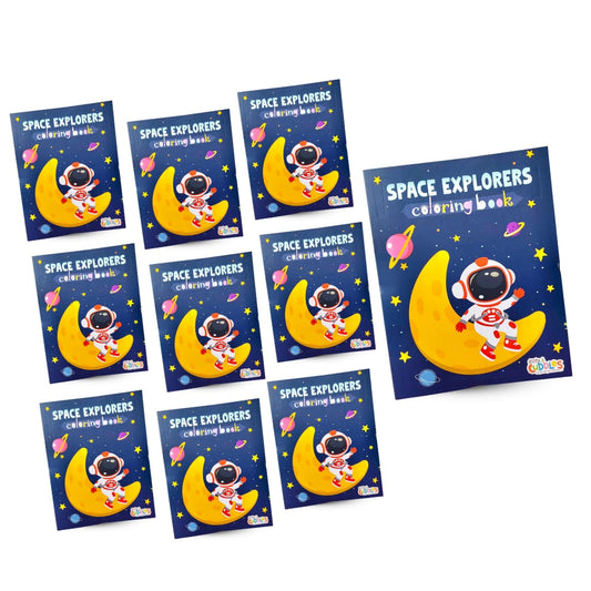 Pack of 10 | Cots and Cuddles Cartoon Colouring Book for Kids - 99 per pcs- (Space)