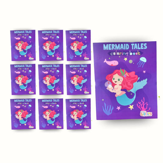 Pack of 10 |Cots and Cuddles Cartoon Colouring Book for Kids - 99 per pcs - (Mermaid)