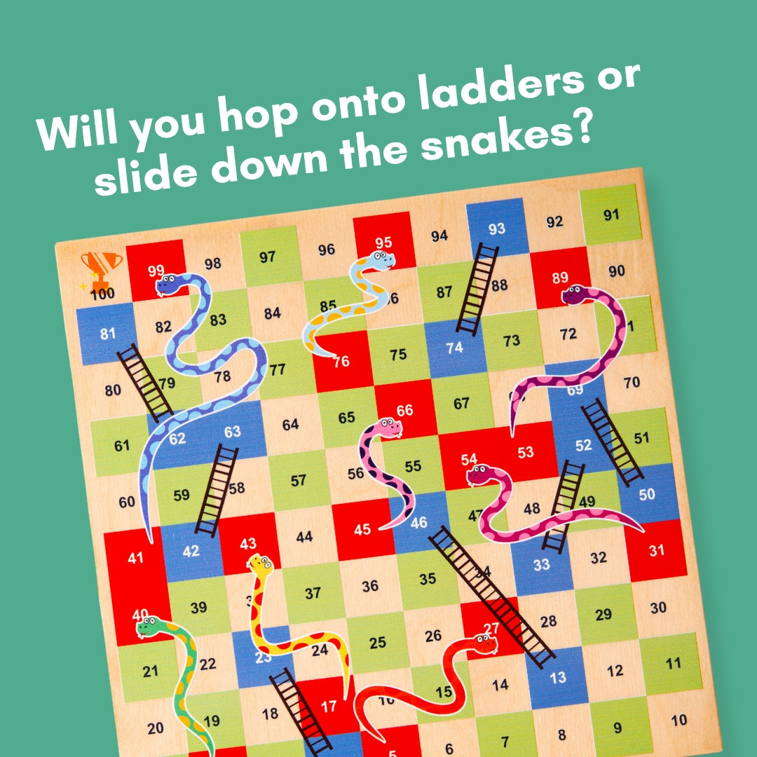 Wooden Ludo and Snake & Ladder Game