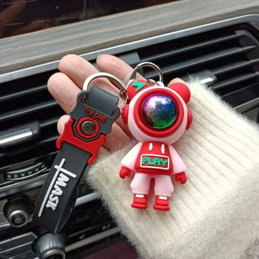 Premium Quality 3D Cute Astro & Dino  Keychain for Kids Pack of 2 (Random Color)