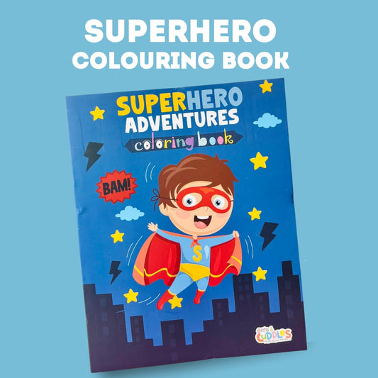 Cots and Cuddles Cartoon Colouring Book for Kids (Superhero)