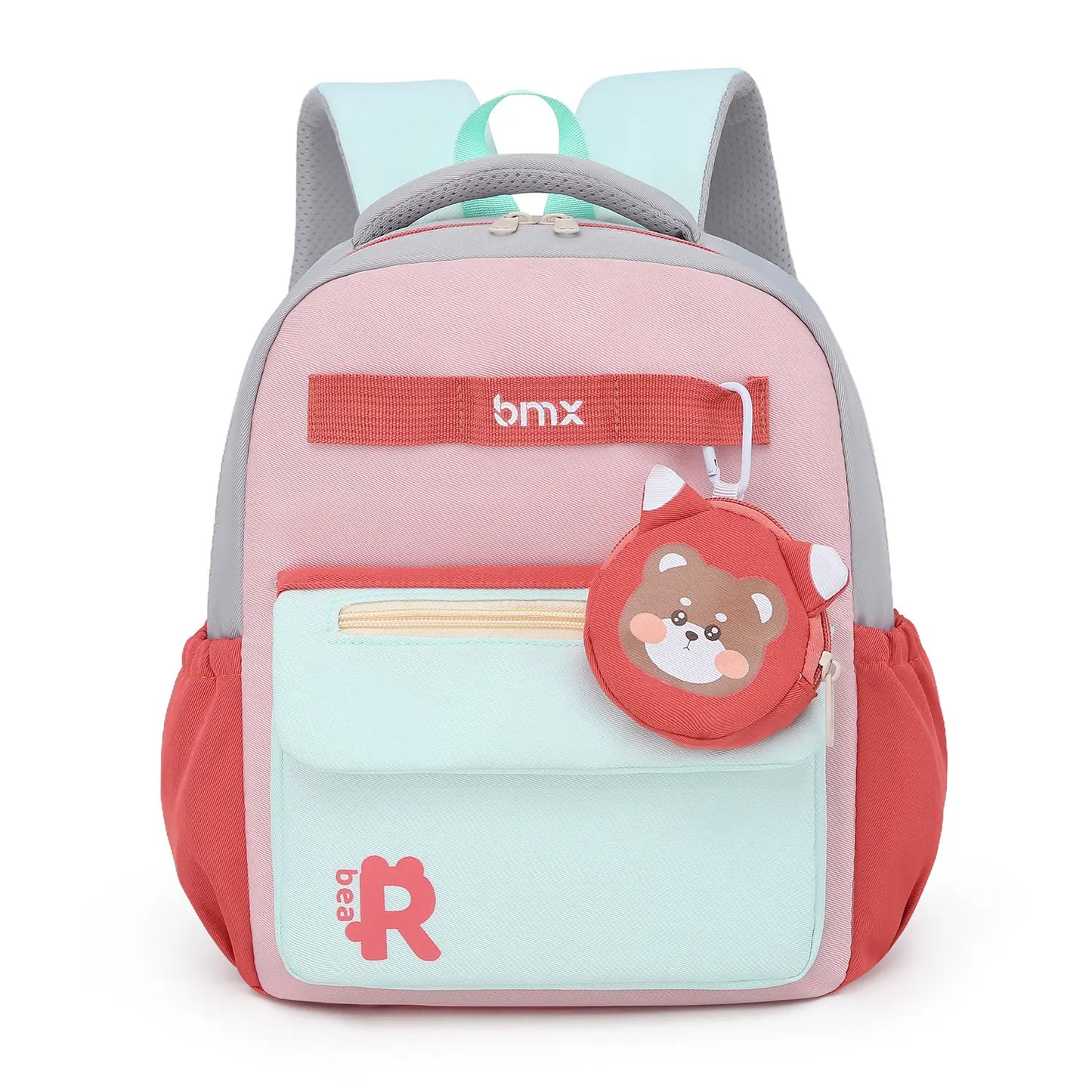 Bear Design Backpack with Coin Pouch For Kids