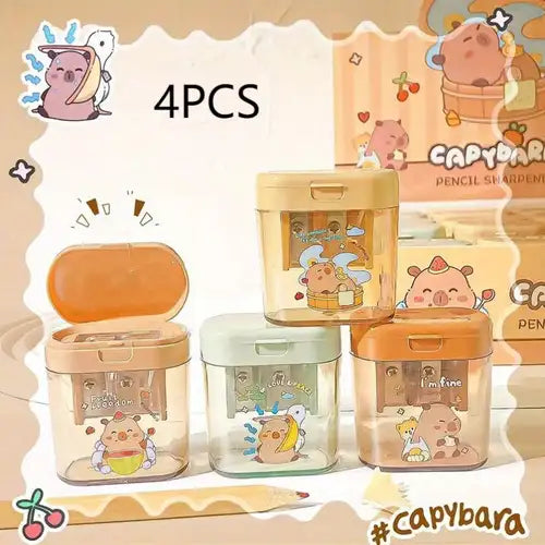 Capybara Design Dual Hole Pencil Sharpener (1pc)