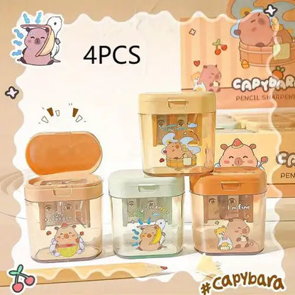 Capybara Design Dual Hole Pencil Sharpener (1pc)