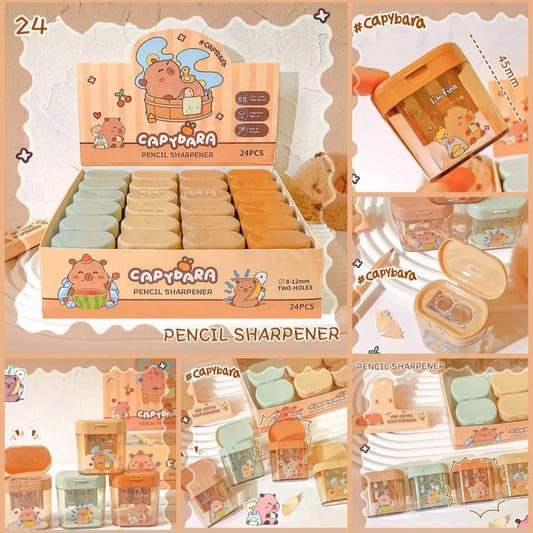 Capybara Design Dual Hole Pencil Sharpener (1pc)