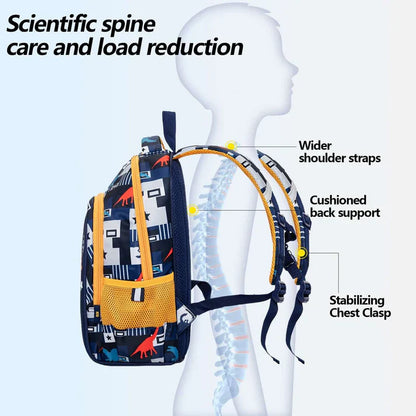 Dinosaur Design School Backpack for Kids