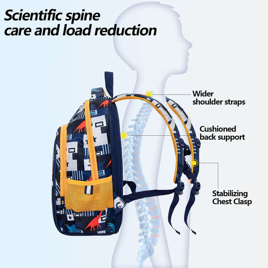 Dinosaur Design School Backpack for Kids