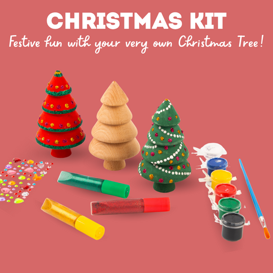 Cots and Cuddles Wooden Diy Christmas Tree for Kids Age 3+