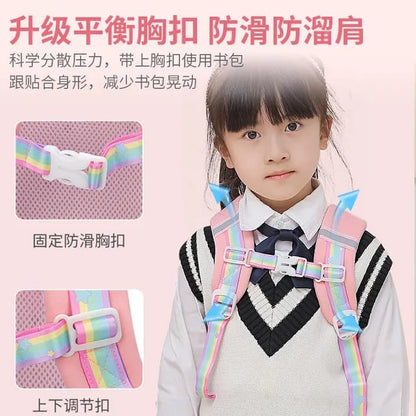 Cute Rabbit with Bow Design Backpack with Removable Front Pocket to Side Bag with Strap for Kids