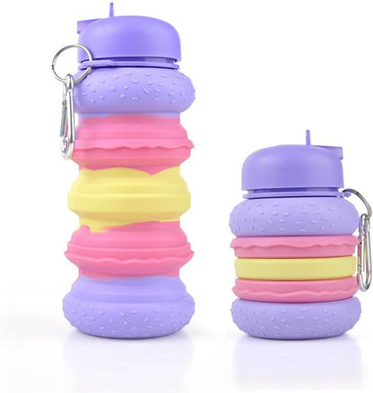 burger silicone water bottle