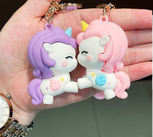 Mermaid and Unicorn Keychain