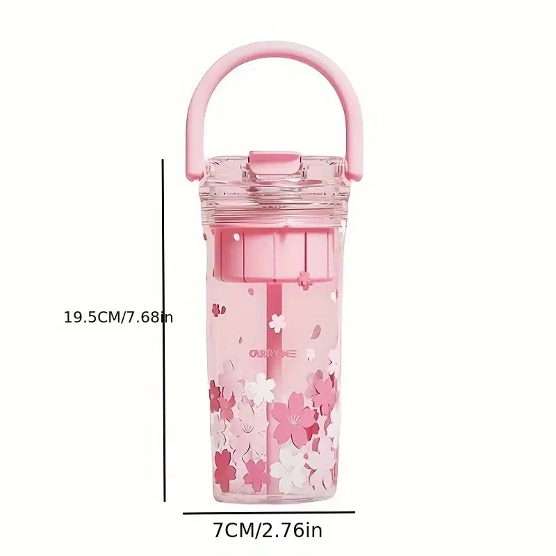 650ml Floral Design Bottle with Handle for Kids