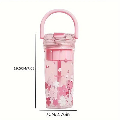650ml Floral Design Bottle with Handle for Kids