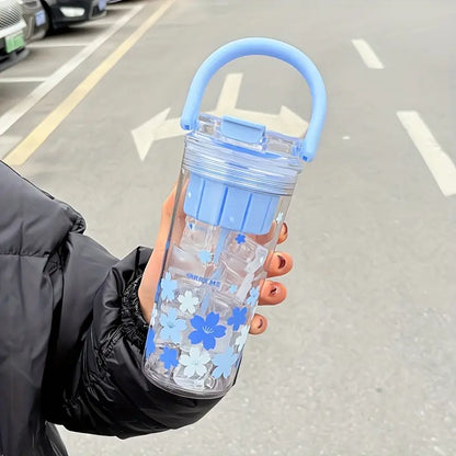 650ml Floral Design Bottle with Handle for Kids