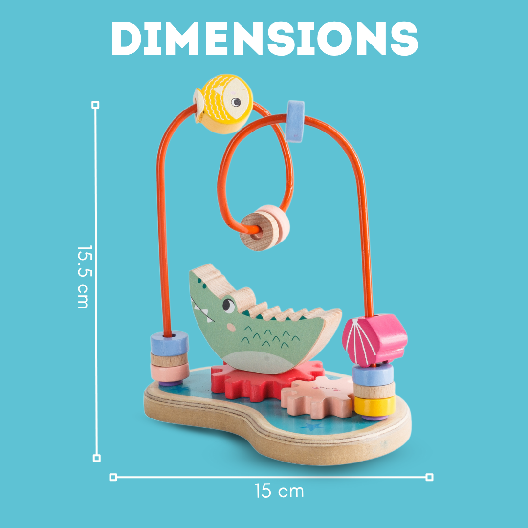 Cots and Cuddles Wooden Splash & Spin Gear and Maze Board