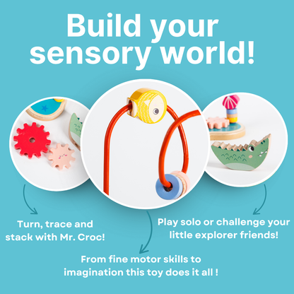 Cots and Cuddles Wooden Splash & Spin Gear and Maze Board