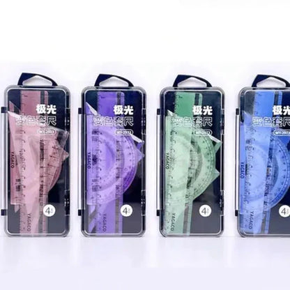 4pcs Geometric Tools for Precise Measurements and Constructions for Kids (Random Color)