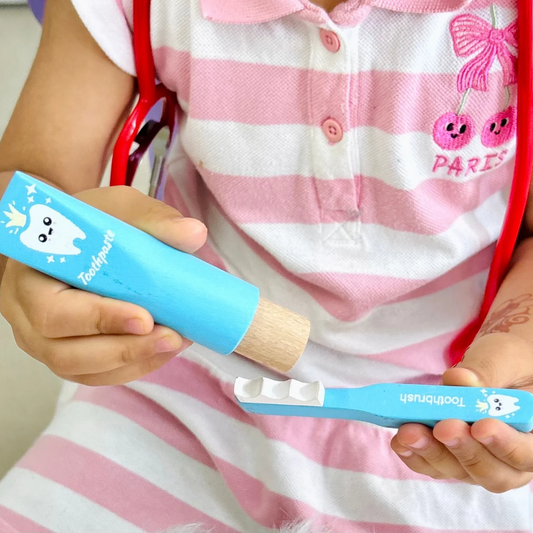 Cots and Cuddles Premium Wooden Little Doctor Dentist Pro Kit Pretend Play for Kids