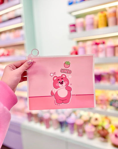 A5 size Lotso Theme Transparent Folder Pouch 1pc (Random)