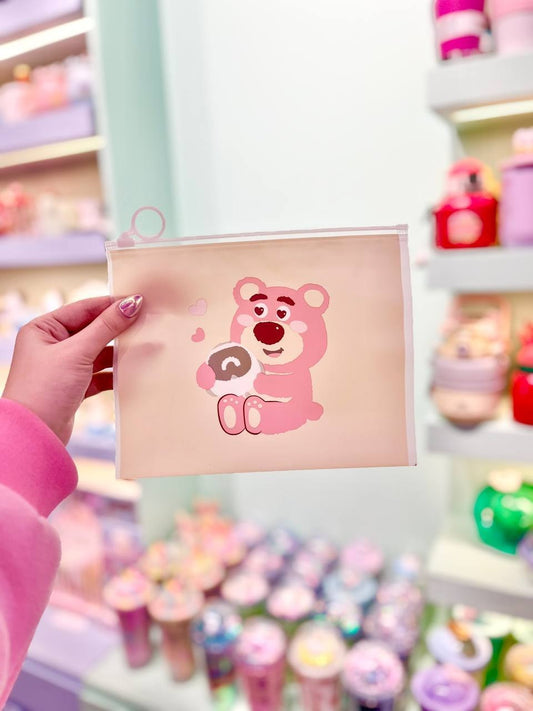 A5 size Lotso Theme Transparent Folder Pouch 1pc (Random)