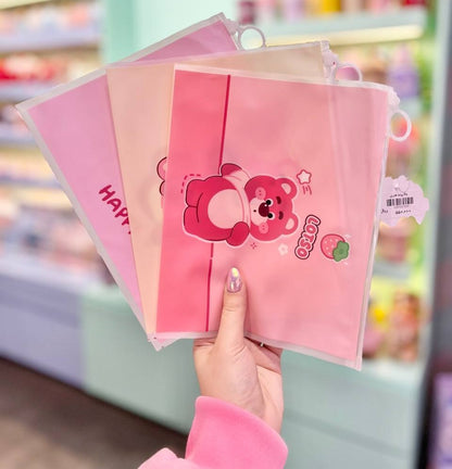 A5 size Lotso Theme Transparent Folder Pouch 1pc (Random)