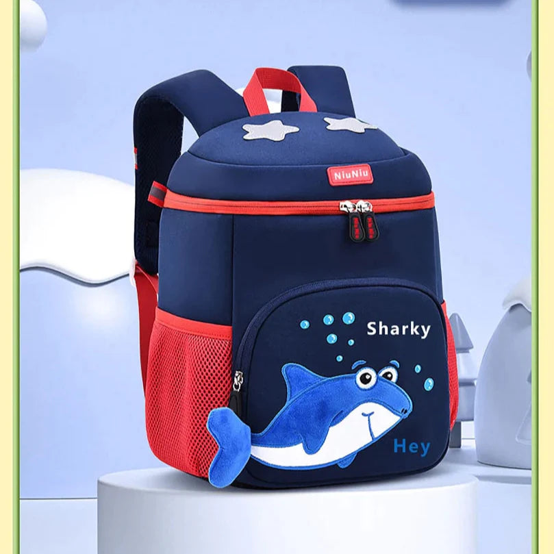 shark design backpack for kids