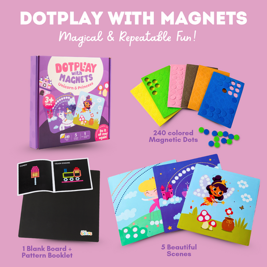 Cots and Cuddles Magnetic Dot Art ??Unicorn & Princess Playset