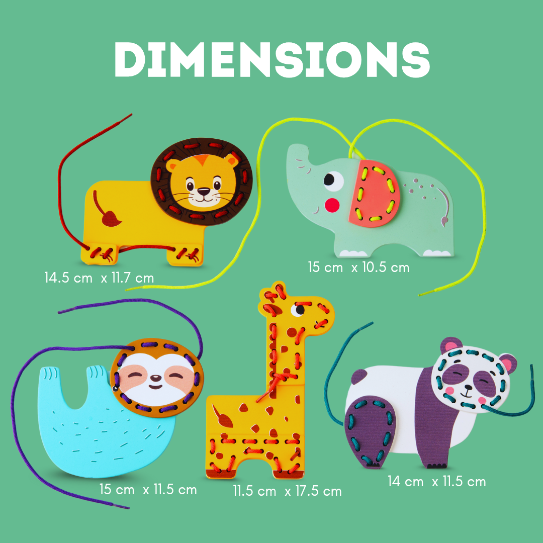 Cots and Cuddles Wooden Animal Stitch and Play Game for kids