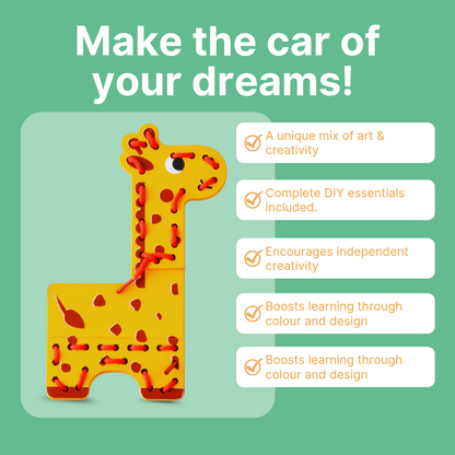 Cots and Cuddles Wooden Animal Stitch and Play Game for kids