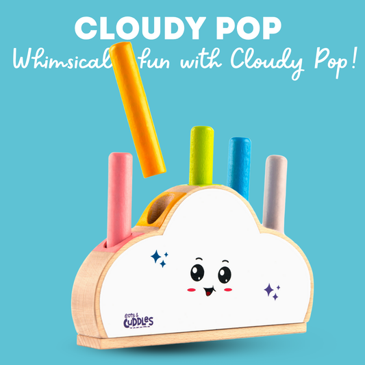 Cots and Cuddles Wooden Cloudy Pop Up Toy for Kids