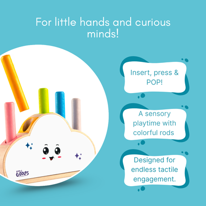 Cots and Cuddles Wooden Cloudy Pop Up Toy for Kids