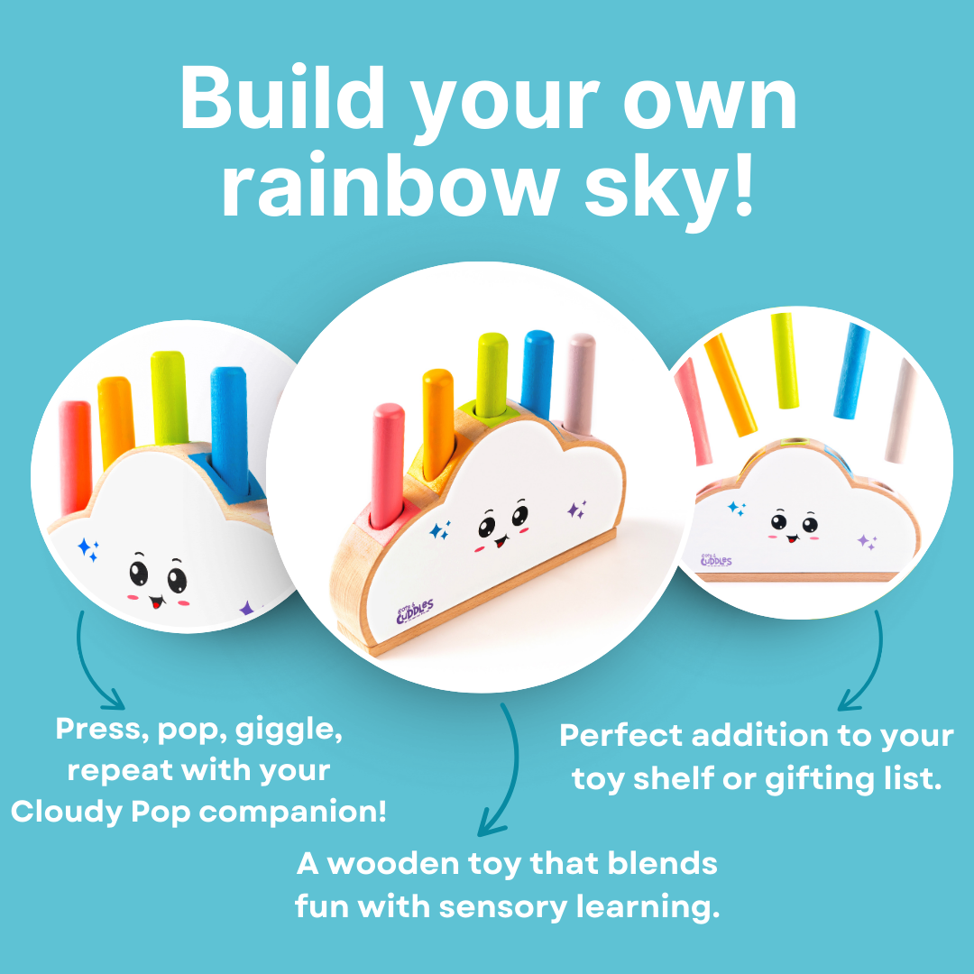 Cots and Cuddles Wooden Cloudy Pop Up Toy for Kids